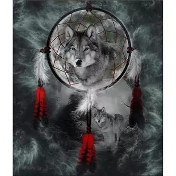 Полный 5D Diy Алмазная картина Мультфильм животных Волк Мозаика Вышивка Крестом Домашний декор Ручная работа 25x30cm