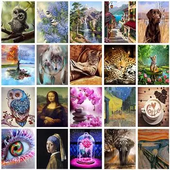 Полный 5D Diy Алмазная картина Мульти-стиль Мозаика Алмазная вышивка Полный вышивки крестом Домашний декор Подарок ручной работы 20x30cm
