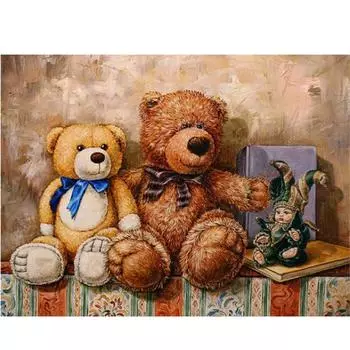 Полный 5D Diy Алмазная картина Мультяшная кукла животное Вышивка крестиком Домашний декор Подарок ручной работы 25x30cm