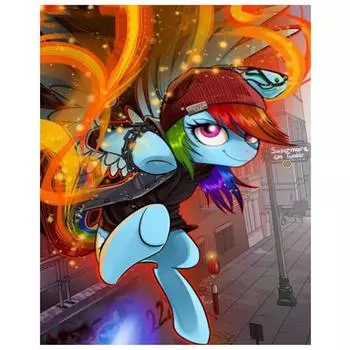 Полный 5D Diy Алмазная картина Мультяшный персонаж Алмазная вышивка Крестом Домашний декор Ручная работа 25x30cm