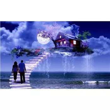 Полный 5D Diy Алмазная картина Небесная комната пейзажи Вышивка крестом Домашний декор Подарок ручной работы 25x30cm
