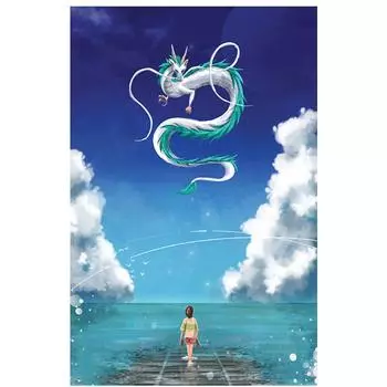 Полный 5D Diy Алмазная картина Небесный дракон Алмазная вышивка Полный лежал вышивка крестом Домашний декор Подарок ручной работы 20x30cm