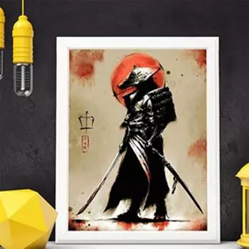 Полный 5D Diy Алмазная картина Ниндзя Броня Алмазная вышивка Наборы для вышивки крестом Домашний декор Подарок ручной работы Round 20x30cm