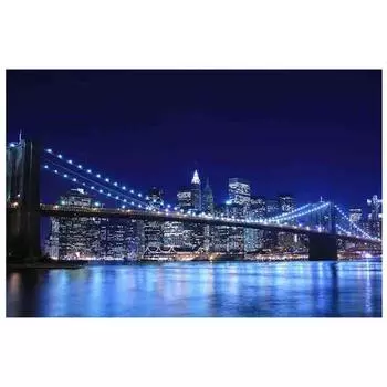 Полный 5D Diy Алмазная картина Ночной мост Алмазная вышивка Полный набор аниме Наборы для вышивки крестом Домашний декор Подарок ручной работы 20x30cm