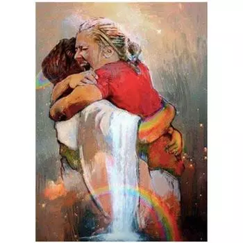Полный 5D Diy Алмазная картина Объятия радости Алмазная вышивка Крестом Домашний декор Подарок ручной работы 25x30cm