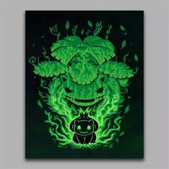 Полный 5D Diy Алмазная картина Огонь Монстр Алмазная вышивка Полный набор аниме Наборы для вышивки крестом Домашний декор Подарок ручной работы 20x30cm