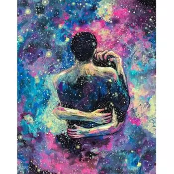 Полный 5D Diy Алмазная картина Пара объятий Алмазная вышивка Полный лежал вышивка крестом Домашний декор Подарок ручной работы 20x30cm