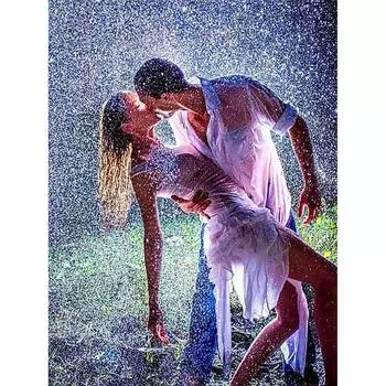 Полный 5D Diy Алмазная картина Пара Танцующая Алмазная вышивка Крестом Домашний декор Подарок ручной работы 25x30cm