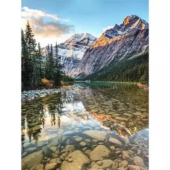 Полный 5D Diy Алмазная картина Пейзаж Алмазная вышивка Крест Стежок Главная Декор Ручной подарок 25x30cm
