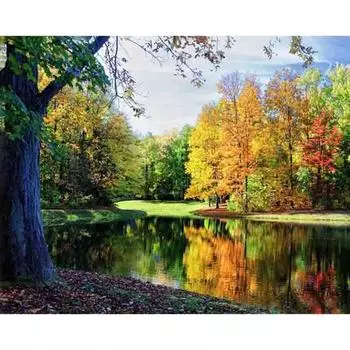 Полный 5D Diy Алмазная картина Пейзаж Алмазная вышивка Крест Стежок Главная Декор Ручной подарок 25x30cm