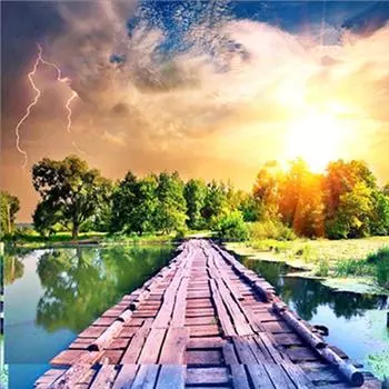 Полный 5D Diy Алмазная картина Пейзаж Алмазная вышивка Крест Стежок Главная Декор Ручной подарок 30x30cm