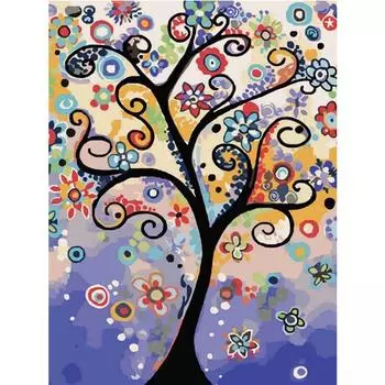 Полный 5D Diy Алмазная картина Пейзаж Дерево Алмазная вышивка Крест Стежок Главная Декор Ручной подарок 25x30cm