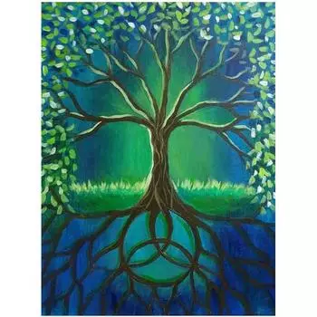 Полный 5D Diy Алмазная картина Пейзаж Дерево Алмазная вышивка Крест Стежок Главная Декор Ручной подарок 25x30cm