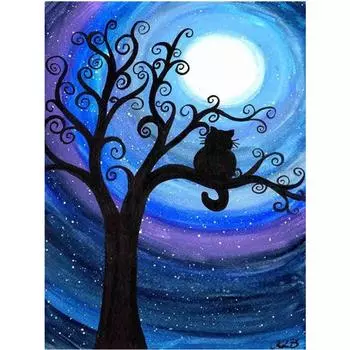 Полный 5D Diy Алмазная картина Пейзаж Дерево Алмазная вышивка Крест Стежок Главная Декор Ручной подарок 25x30cm