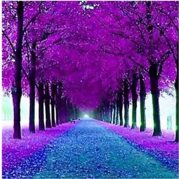 Полный 5D Diy Алмазная картина Пейзаж Дерево Алмазная вышивка Крест Стежок Главная Декор Ручной подарок 25x25cm