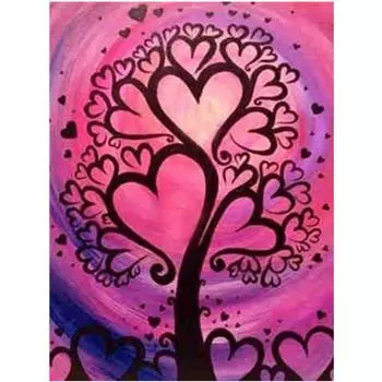 Полный 5D Diy Алмазная картина Пейзаж Дерево Алмазная вышивка Крест Стежок Главная Декор Ручной подарок 25x30cm