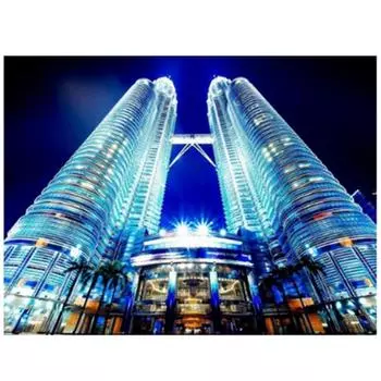 Полный 5D Diy Алмазная картина Пейзаж Высотное здание Вышивка Крестом Домашний декор Ручная работа 25x30cm