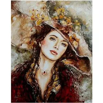 Полный 5D Diy Алмазная картина Персонаж Женщина Алмазная вышивка Крестом Домашний декор Ручная работа 25x30cm