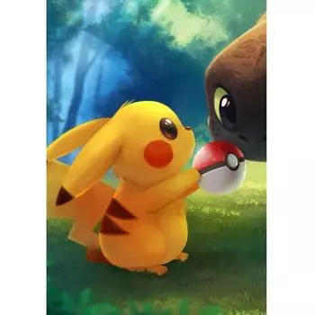 Полный 5D Diy Алмазная картина Пикачу Алмазная вышивка Полный лежал вышивка крестом Домашний декор Подарок ручной работы 20x30cm