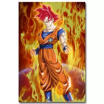 Полный 5D Diy Алмазная картина Пламя Гоку Алмазная вышивка Крест Стежок Главная Декор Ручной подарок 25x30cm