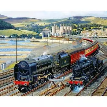 Полный 5D Diy Алмазная картина Поезд Пейзаж Алмазная вышивка Крестом Домашний декор Подарок ручной работы 25x30cm
