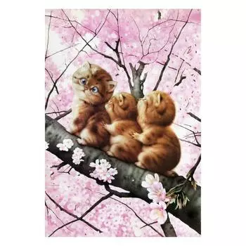 Полный 5D Diy Алмазная картина Прекрасный кот Дрель Вышивка Крестом Домашний Декор Ручной Подарок 25x30cm