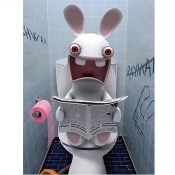 Полный 5D Diy Алмазная картина Преувеличенный Кролик Дрель Вышивка Крестом Домашний Декор Ручной Работы 25x30cm