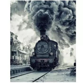 Полный 5D Diy Алмазная картина Прибытие поезд Мультфильм Вышивка Крестом Домашний Декор Подарок ручной работы 25x30cm