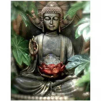Полный 5D Diy Алмазная картина Причудливая статуя Будды Алмазная вышивка Крестом Домашний декор Ручная работа 25x30cm