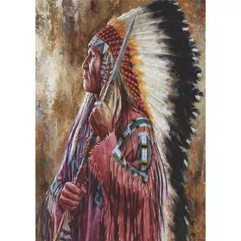 Полный 5D Diy Алмазная картина Примитивные племенные жертвоприношения Вышивка Крестом Домашний Декор Ручная работа 25x30cm