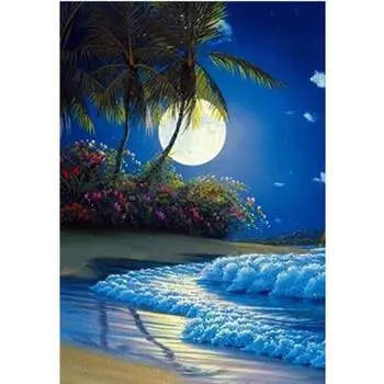 Полный 5D Diy Алмазная картина Приморский пейзаж Мозаика Вышивка Крестом Домашний декор Ручная работа 25x30cm