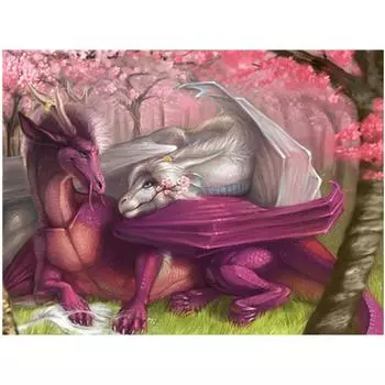 Полный 5D Diy Алмазная картина Прижимающийся дракон Алмазная вышивка Крестом Домашний декор Подарок ручной работы 25x30cm