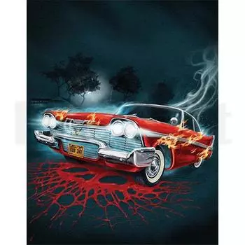 Полный 5D Diy Алмазная картина Прохладный красный автомобиль Вышивка Крестом Домашний декор Подарок ручной работы 25x30cm