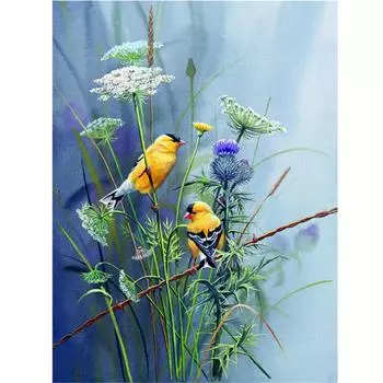 Полный 5D Diy Алмазная картина Птичий язык цветочная мозаика Вышивка крестом Домашний декор ручной работы 20X25CM