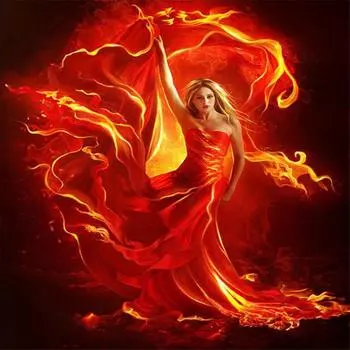 Полный 5D Diy Алмазная картина Пылающий танцор Вышивка Крестом Домашний декор Ручной подарок Подарок 25x25cm