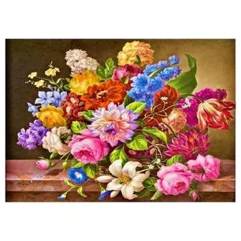 Полный 5D Diy Алмазная картина Пышный цветок Вышивка Крестом Домашний декор Ручной подарок Подарок 25x30cm