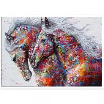 Полный 5D Diy Алмазная картина Радуга Лошадь Алмазная вышивка Наборы для вышивки крестом Домашний декор Подарок ручной работы 20x30cm