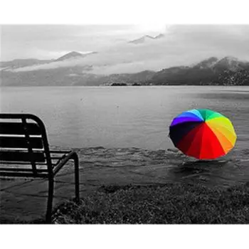 Полный 5D Diy Алмазная картина Радужный зонтик Вышивка Крестом Домашний декор Ручной подарок Подарок 25x30cm