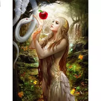 Полный 5D Diy Алмазная картина «Райский сад» Алмазная вышивка Полный набор аниме для вышивки крестом Домашний декор Подарок ручной работы Round 20x30cm