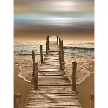 Полный 5D Diy Алмазная картина «Разбитый мост» и пляжная Алмазная вышивка, полная вышивка крестиком, домашний декор, подарок ручной работы 20x30cm