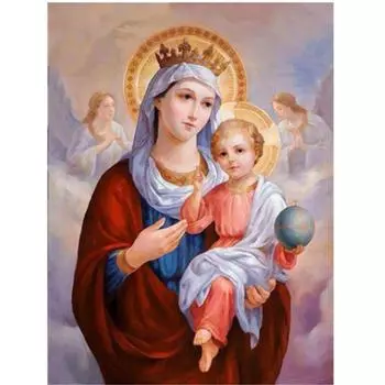 Полный 5D Diy Алмазная картина Религиозная Девственница Вышивка Крестом Домашний Декор Ручной Подарок 25x30cm