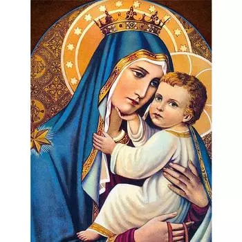 Полный 5D Diy Алмазная картина Религиозная мать Алмазная вышивка Крестом Домашний декор Ручная работа 25x30cm