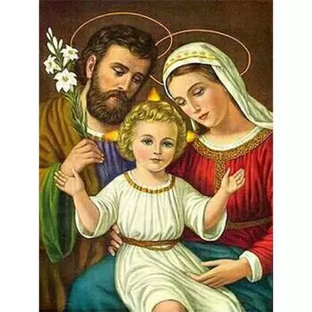 Полный 5D Diy Алмазная картина Религиозная семья Дрель Вышивка Крестом Домашний Декор Подарок ручной работы 25x30cm