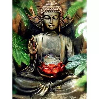 Полный 5D Diy Алмазная картина Религиозный Будда Алмазная вышивка Крест Стежок Домашний декор Ручная работа 25x30cm