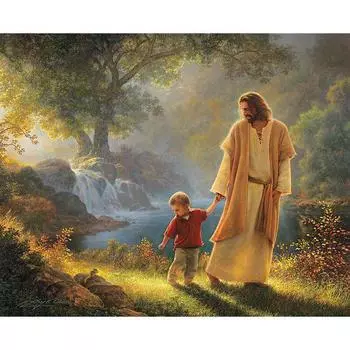 Полный 5D Diy Алмазная картина Религиозный человек Мозаика Вышивка Крестом Домашний декор Ручная работа 25x30cm