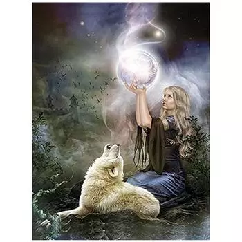 Полный 5D Diy Алмазная картина Ритуал девушка Алмазная вышивка Крестом Домашний декор Подарок ручной работы 25x30cm