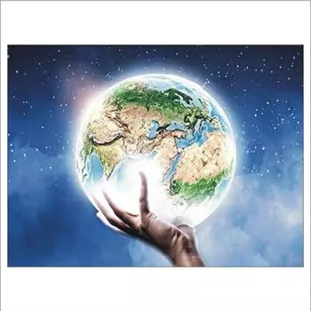 Полный 5D Diy Алмазная картина с изображением Земли Алмазная вышивка Полный вышивка крестом Домашний декор Подарок ручной работы 20x30cm