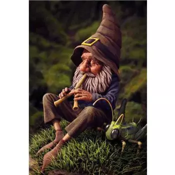 Полный 5D Diy Алмазная картина Счастливый старик Алмазная вышивка Полный лежал вышивка крестом Домашний декор Подарок ручной работы 20x30cm