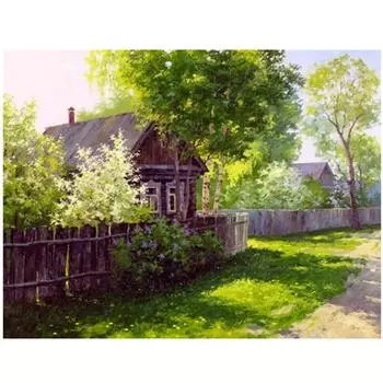 Полный 5D Diy Алмазная картина Сельский коттедж Вышивка Крестом Домашний декор Ручной подарок Подарок 25x30cm