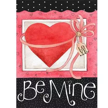 Полный 5D DIY Алмазная картина Сердце Узор Алмазная вышивка Мозаика Наборы вышивки крестом Домашний декор Подарки ручной работы Round 20x30cm